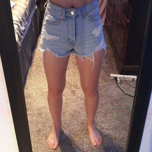 High Waisted Denim Shorts